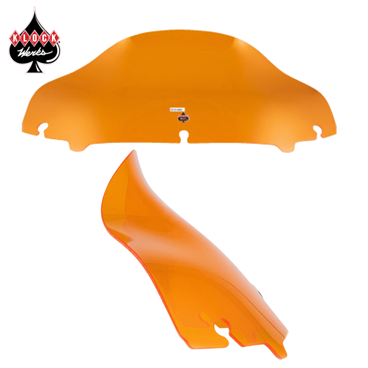 Klock Werks Color Flare Windshield – Orange- for '14-'23 Street Glides