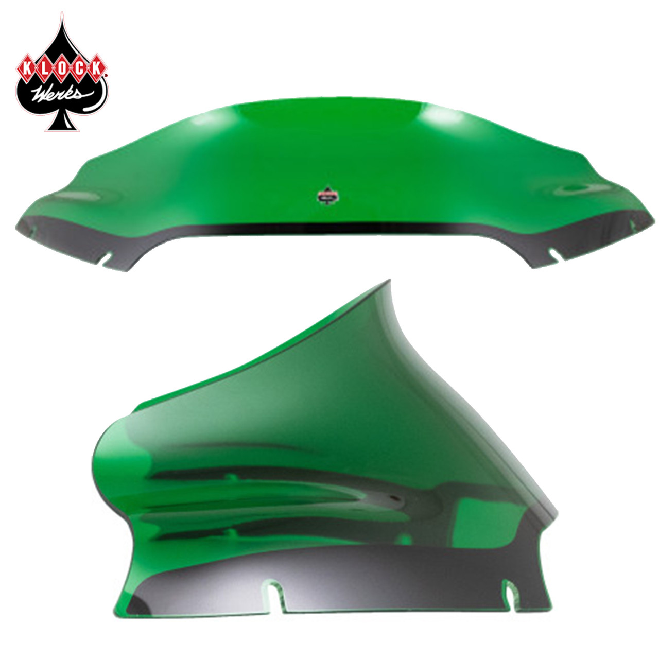 Klock Werks Color Flare Windshield – Green for -15-23 Road Glide