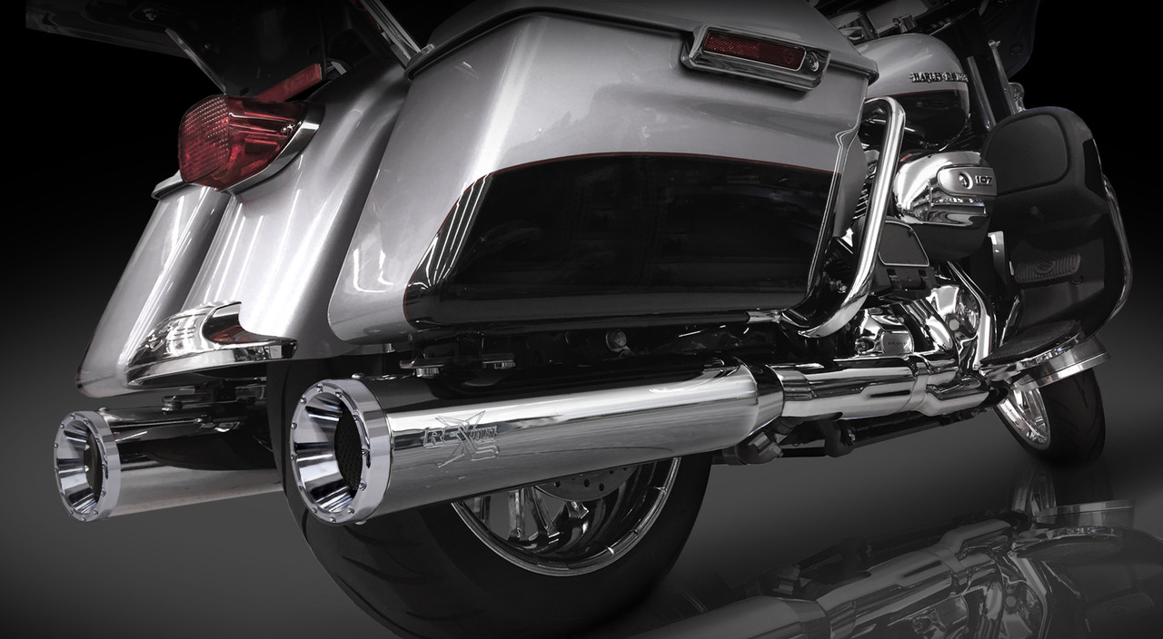 RCX Exhaust 4.5 Inch Slip-on Mufflers for 2017 HD Touring Models