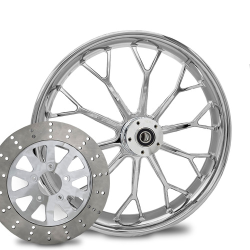 RC Components Impulse Wheel for Harley Touring | Custom Chrome & Black
