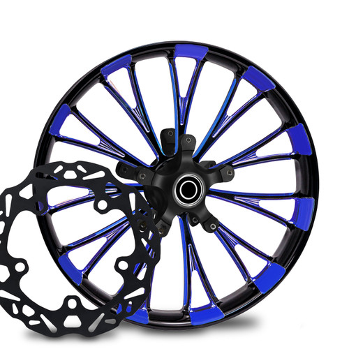 Dynasty Blue Eclipse- Kolor Pop with Black Ti Chop Cut performance rotors