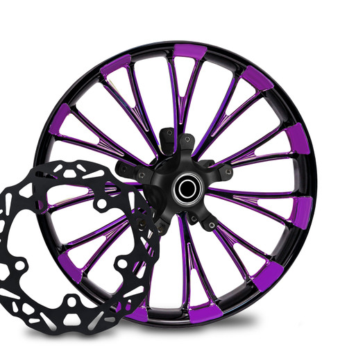 Dynasty Purple Eclipse- Kolor Pop with Black Ti Chop Cut performance rotors
