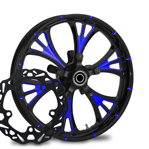 Majestic Blue Eclipse- Kolor Pop with Black Ti Chop Cut performance rotor