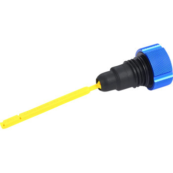 Performance Magnetic Oil Dipstick - Knurled - Blue 