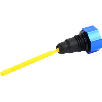 Performance Magnetic Oil Dipstick - Curved- Blue
