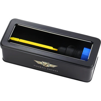 Performance Magnetic Oil Dipstick - Curved- Blue