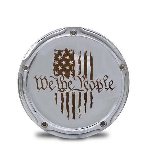 "We The People"- M8 chrome derby cover
