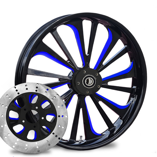 Dillinger Blue Eclipse- Kolor Pop with matching 2-piece floating rotors