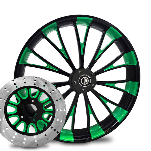 Dynasty Green Eclipse- Kolor Pop with matching 2-piece floating rotors