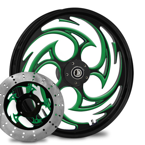 Savage Green Eclipse- Kolor Pop with matching 2-piece floating rotor