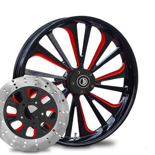 Dillinger Red Eclipse- Kolor Pop with matching 2-piece floating rotor