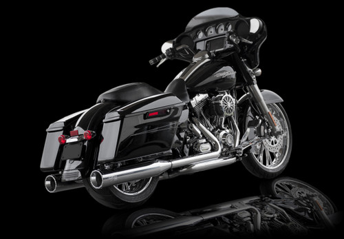 RCX Exhaust 4.5" Slip-on Mufflers, Chrome with Rage Chrome Tips.