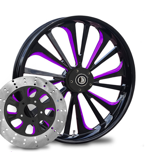 Dillinger Purple Eclipse - Kolor Pop with matching 2-piece floating rotors