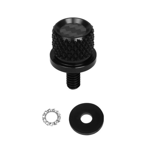 Black Carbon Fiber Knurled Seat Bolt