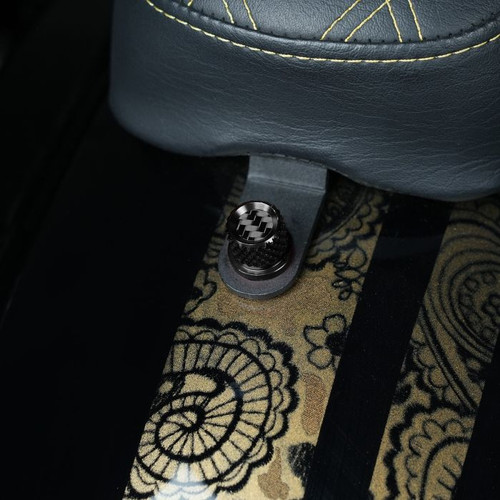 Black Carbon Fiber Knurled Seat Bolt on bike