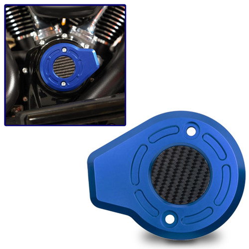 Blue HOGWORKZ® VVT Cam Timer Cover for Harley® Touring & Softail