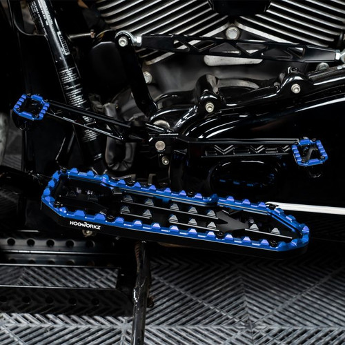  Blue-HOGWORKZ® Performance MX Floorboard / Foot Control Kit