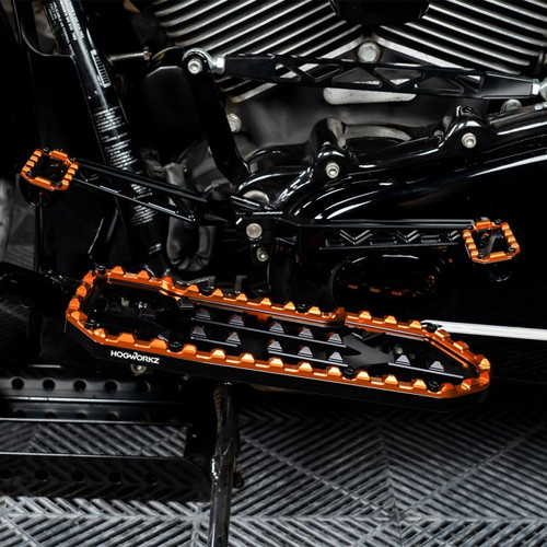 Orange-HOGWORKZ® Performance MX Floorboard / Foot Control Kit