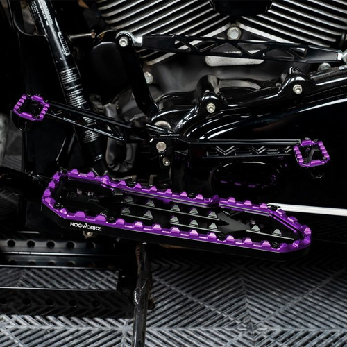 Purple-HOGWORKZ® Performance MX Floorboard / Foot Control Kit