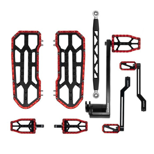 Red-HOGWORKZ® Performance MX Floorboard / Foot Control Kit
