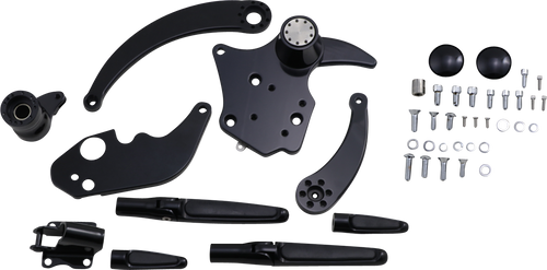 Hawg Halters Inc FCK-F14AE-FR Extended Forward Controls for Harley Davidson Bagger / Touring Models in Black