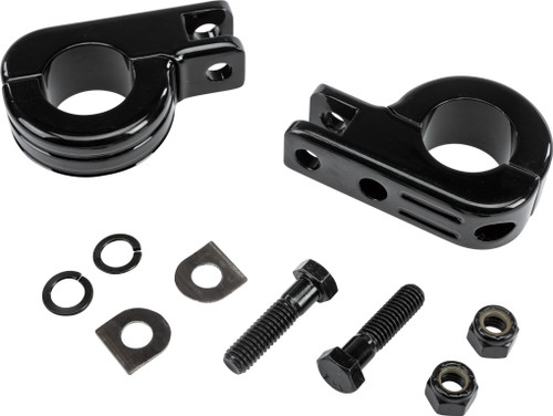 HardDrive -Footpeg Mount Clamps for 1.25-Inch Bars in Black
