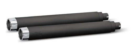 RCX Exhaust 4.0" Slip-on Mufflers, Ceramic Black with Rival chrome tips. RCX Exhaust 4.0" Slip-on Mufflers, Ceramic Black with Rival chrome tips.