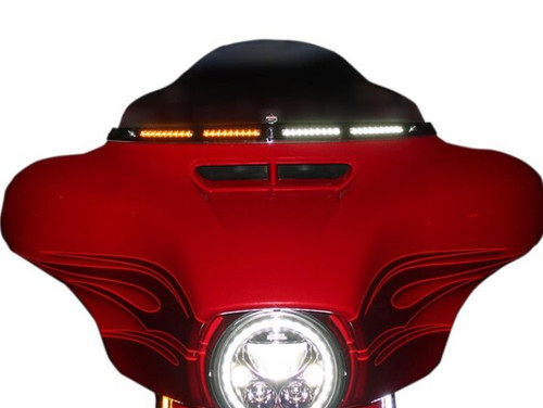 CUSTOM DYNAMICS Windshield Trim Sequential Turn Signals - Black 