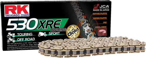 RK 530 XRE Drive Chain - 130 Links - Gold 