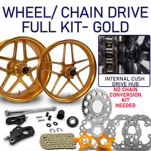 Laguna Gold- Wheels and Chain Drive kit- Full Bagger Package