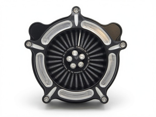 2024-2026 Harley Touring Black Machined Edge Round Air Cleaner Kit