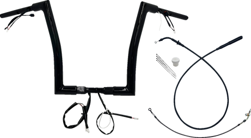 FAT BAGGERS INC. 1-1/2" EZ Install Flat Top Handlebar - 14" - Black