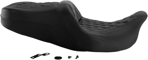 SADDLEMEN Roadsofa™ Seat - Full Lattice Stitch for FLT/FLH 2008-2023