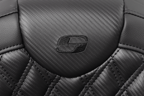 SADDLEMEN Roadsofa™ Seat with SaddleGel™ and Carbon Fiber Finish, '08-'23 FLH for Harley FL '08-'23 
