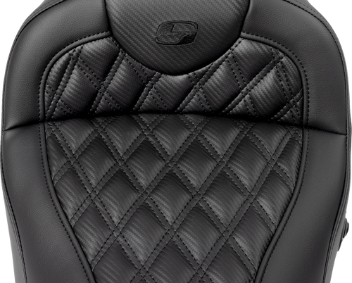 SADDLEMEN Roadsofa™ Seat with SaddleGel™ and Carbon Fiber Finish, '08-'23 FLH for Harley FL '08-'23 