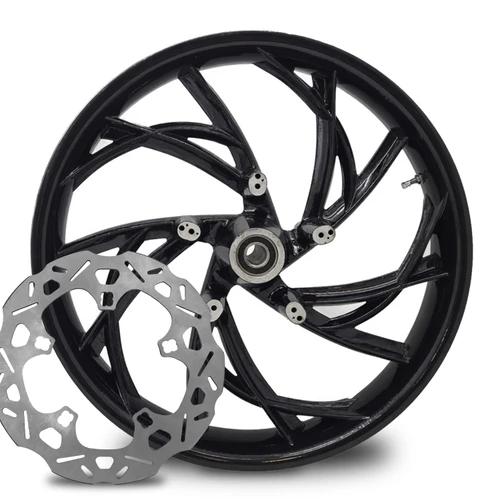 Flux Black- Street King Wheel with Chop Cut Performance Rotors