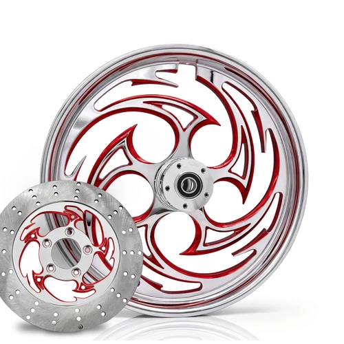 Savage Chrome - Red Kolor Pop with matching brake rotors