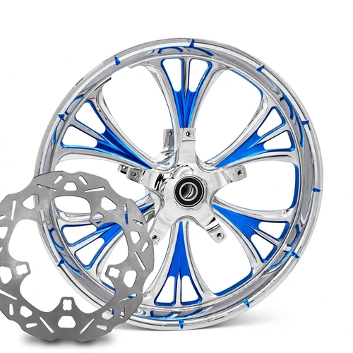 Majestic  Chrome Blue Kolor Pop  with Chop Cut performance rotors