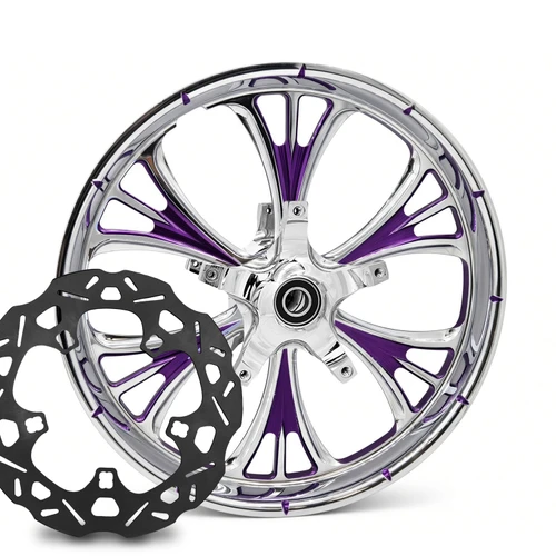 Majestic  Chrome Red Kolor Pop  with Black Ti Chop Cut performance rotors