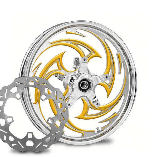 Savage Chrome- Gold Kolor Pop with Chop Cut performance rotors