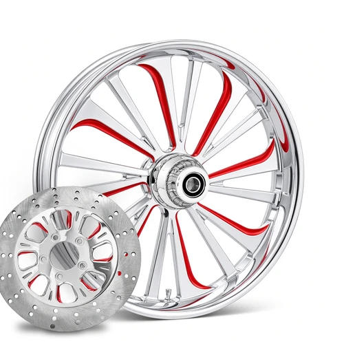 Dillinger Chrome- Red Kolor Pop  with matching brake rotors