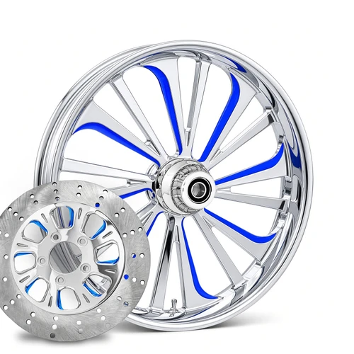 Dillinger Chrome- Blue Kolor Pop  with matching brake rotor