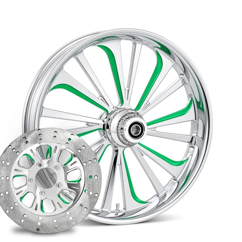 Dillinger Chrome- Green Kolor Pop with matching brake rotor