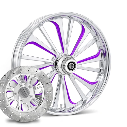Dillinger Chrome- Purple Kolor Pop with matching brake rotor