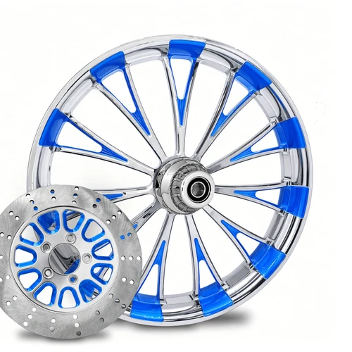 Dynasty Chrome- Blue Kolor Pop with matching brake rotor