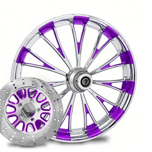 Dynasty Chrome- Purple Kolor Pop with matching brake rotor
