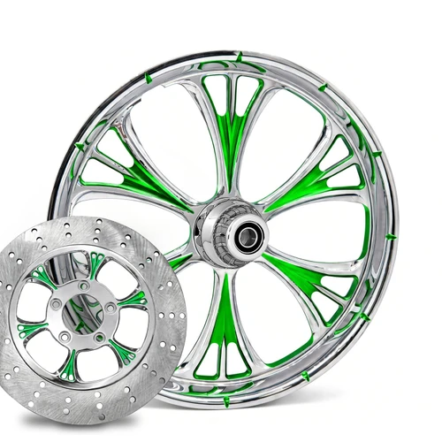 Majestic Chrome- Green Kolor Pop with matching brake rotor