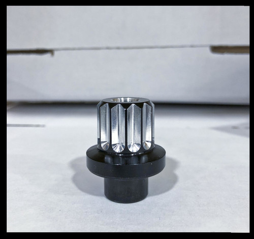 12 point 14mm, 1/2" Short Shank- Black and Machined Finish 12 point 14mm, 1/2" Short Shank- Black and Machined Finish
