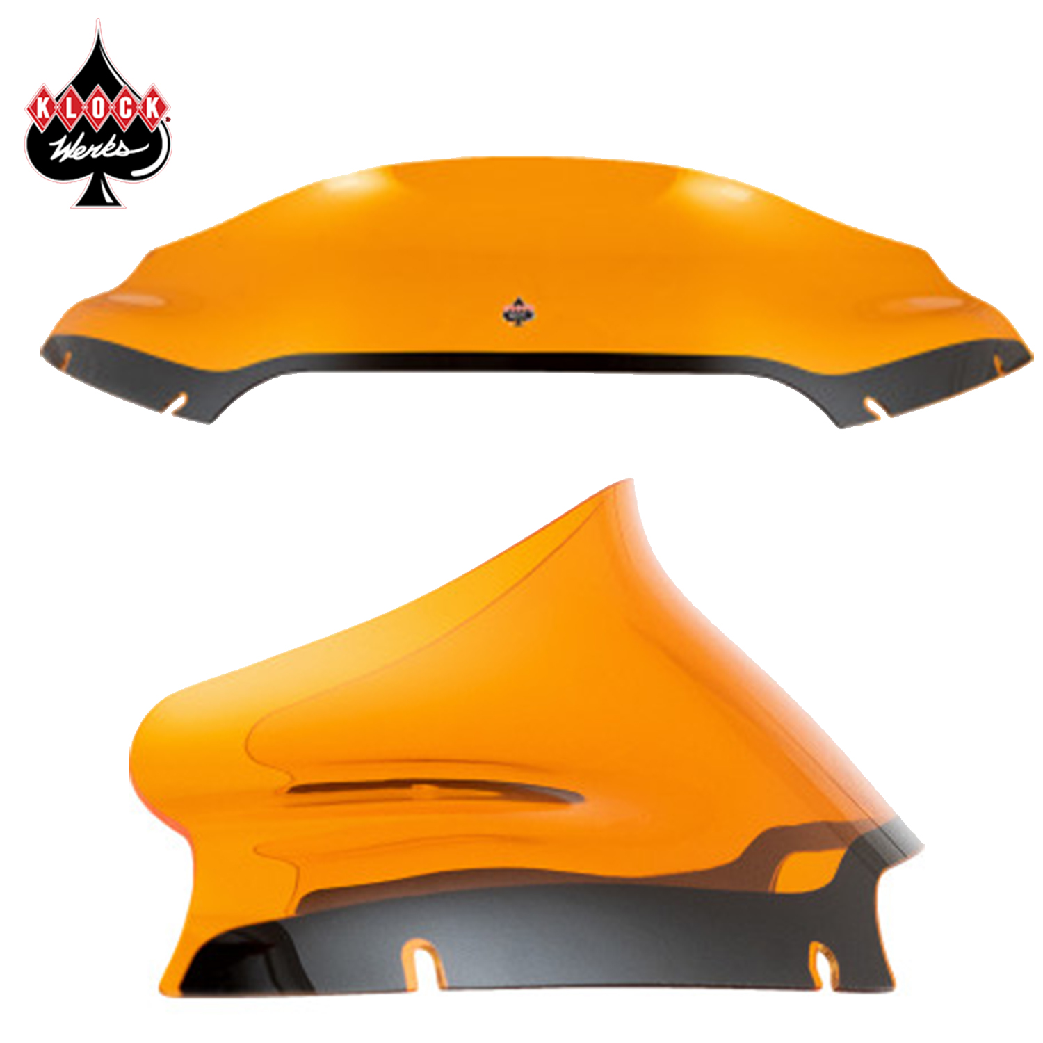 Klock Werks Color Flare Windshield – Orange for -15-23 Road Glide