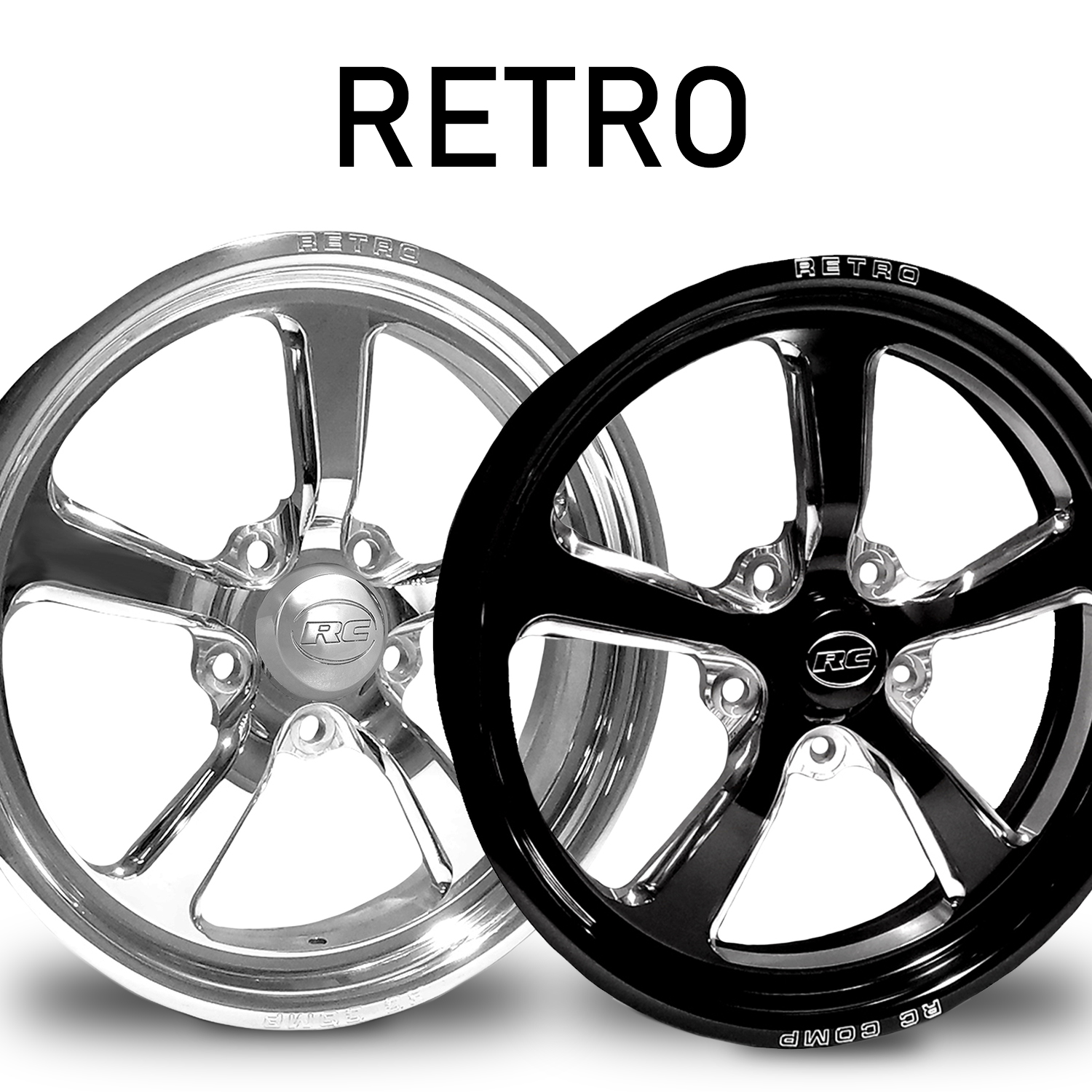 Retro Drag Race Front Wheels | RC Components – 15″ & 17